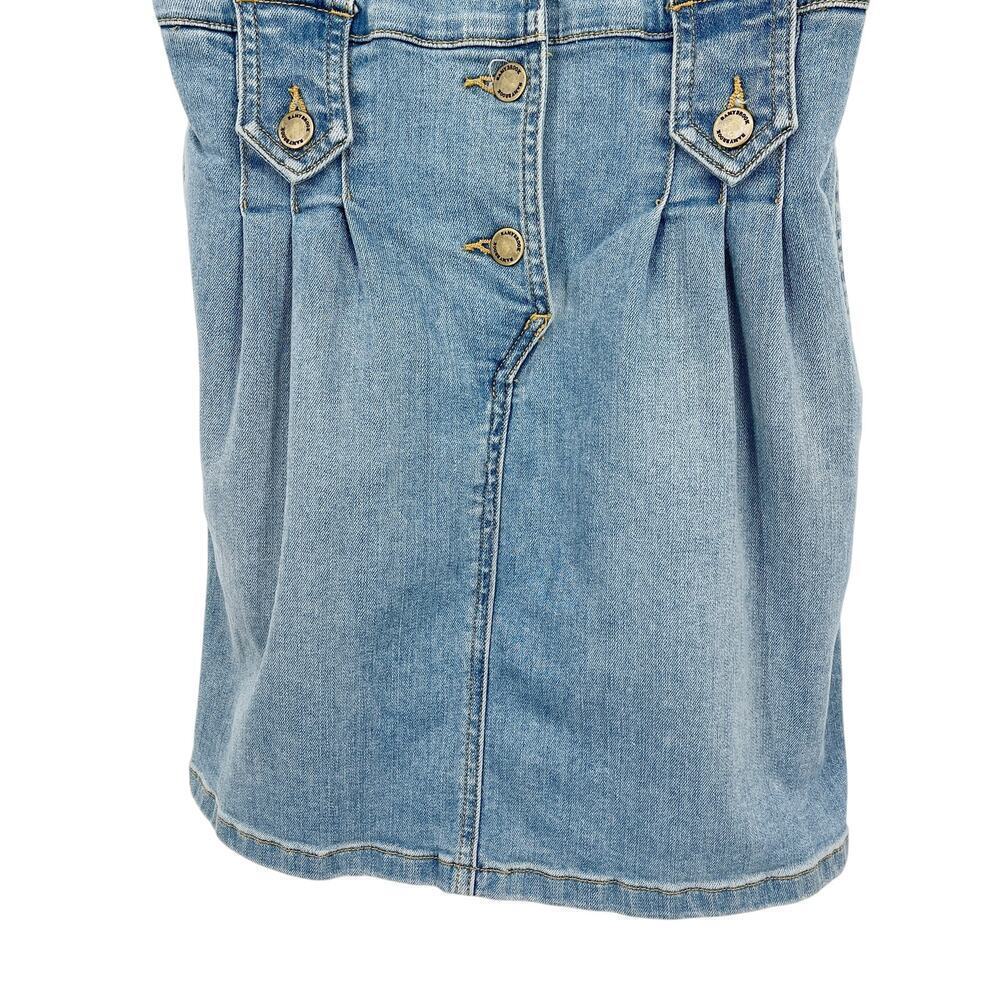 Ramy Brook Hedi Denim Mini Dress Button-Front Light Wash Y2K 90s Brittney - Picture 9 of 14